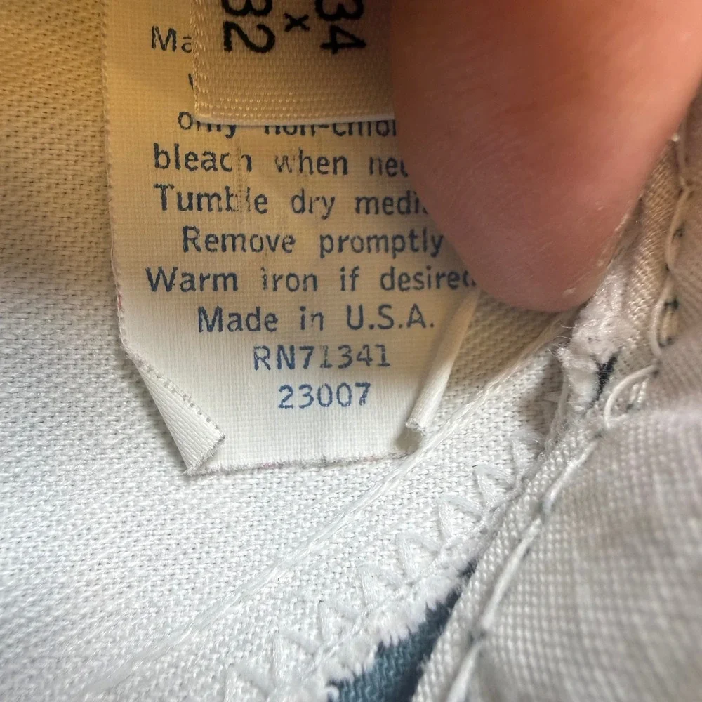 Vintage LL Bean Mens 34x32 Chino Pants Sage Green Straight Leg Made in USA - Picture 8 of 10